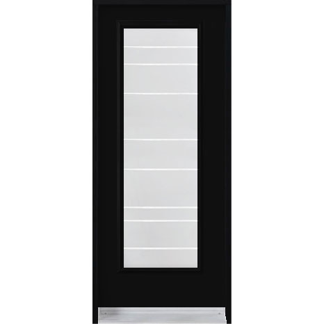 Porte d'acier avec verre - Zenith 21x65 noir